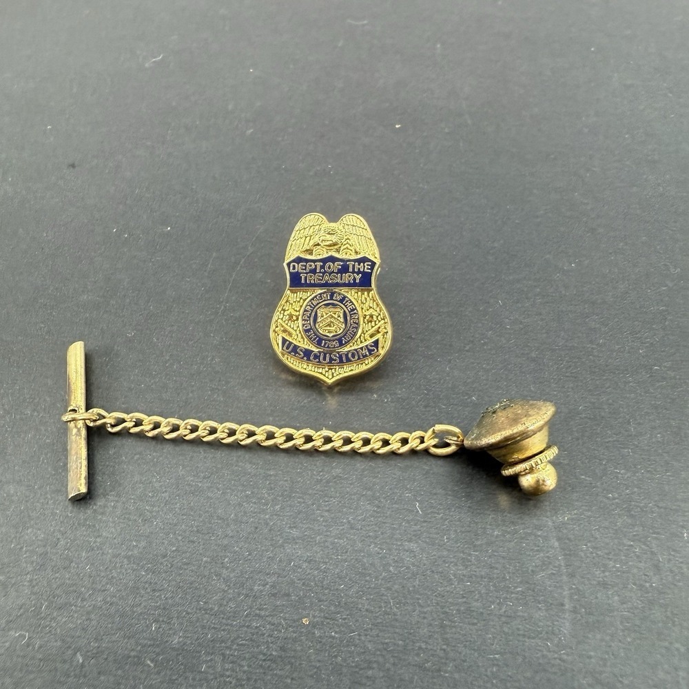 Vintage Pin- US Dept Treasury US Customs Tie Tack